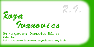 roza ivanovics business card